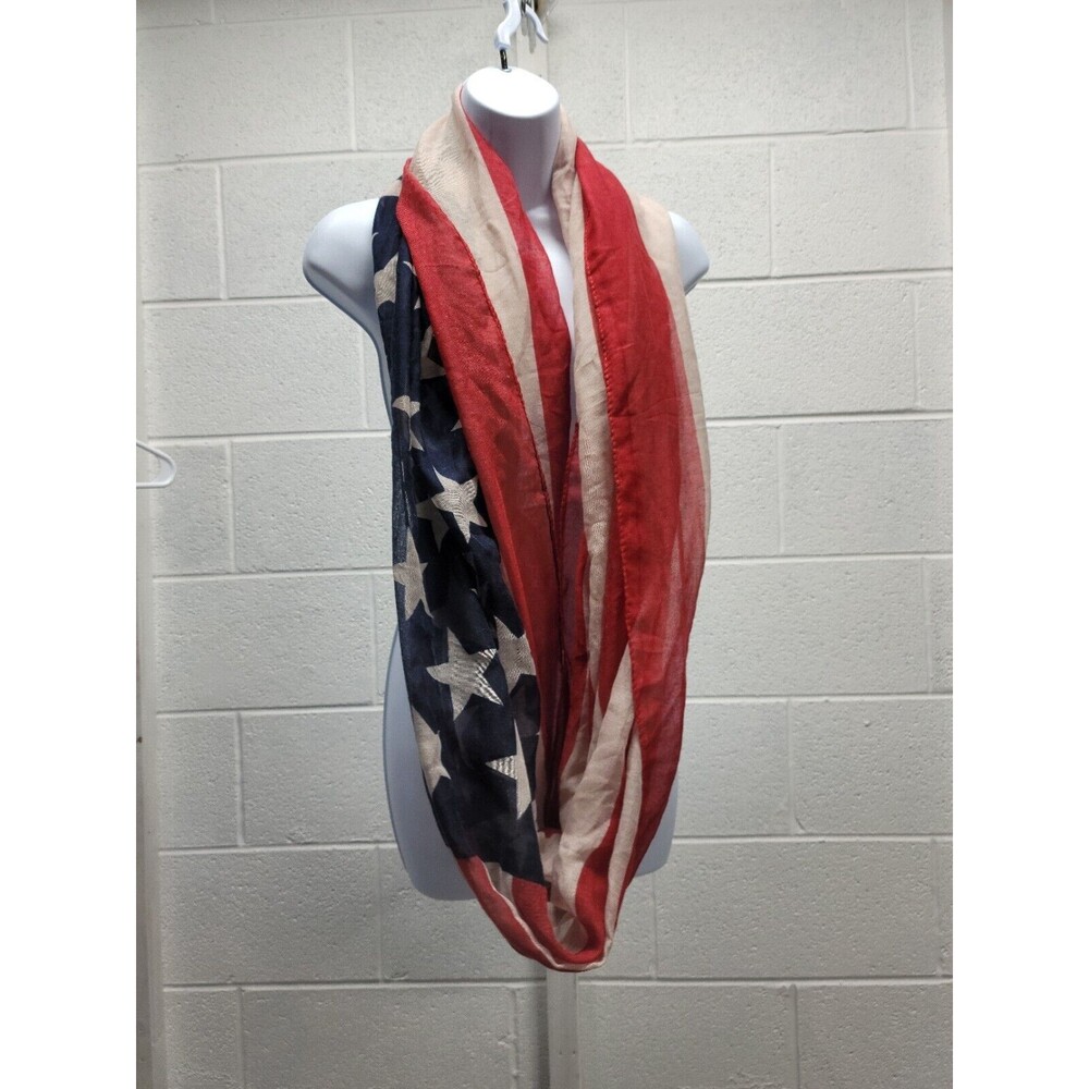 American flag infinity scarf USA 4th of July Patriotic America